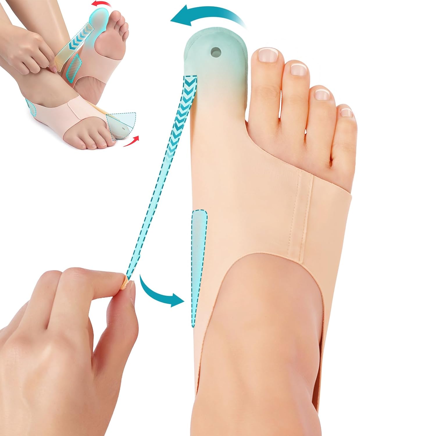 Hallux-Valgus-Bandage zur sanften Zehenkorrektur