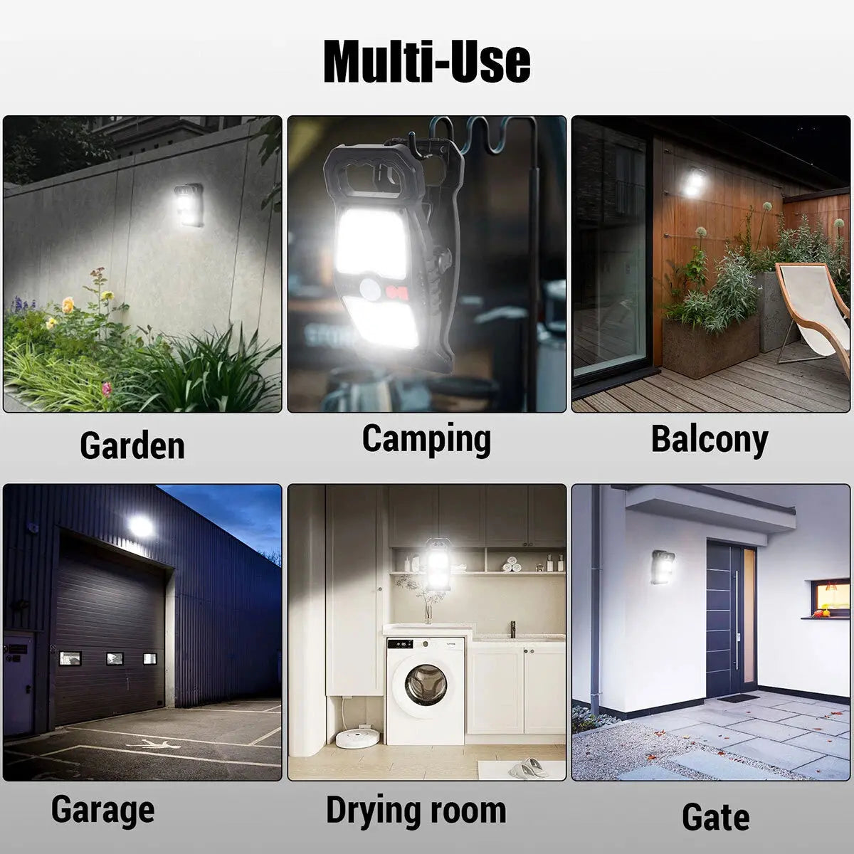Solar-Sensorleuchte mit Klemmvorrichtung und Bewegungsmelder