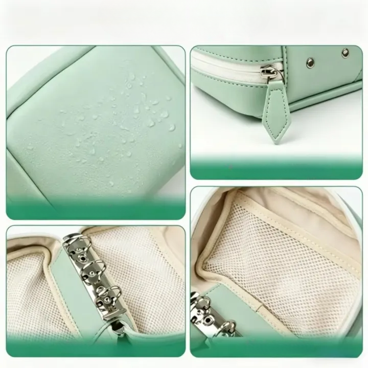 Pill organizer with 14 pouches and zipper case