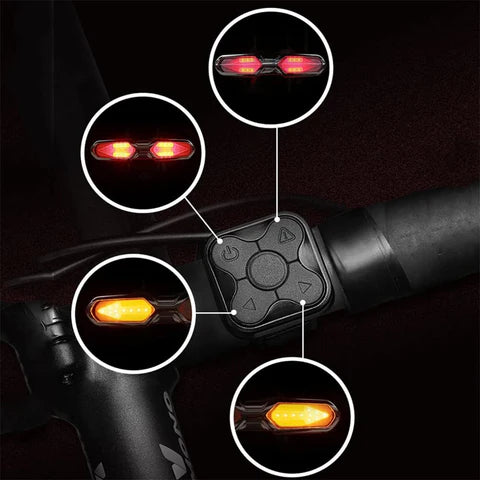 Kabelloser Fahrrad-Blinker — LED-Fahrtrichtungsanzeige mit Fernbedienung