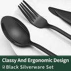 Black Cutlery Set 24-Piece – Complete for 4 People
