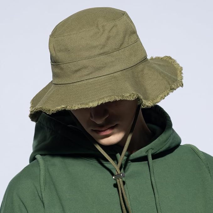 Bucket Hat for Women UV Protection – Cotton, Adjustable Drawstring