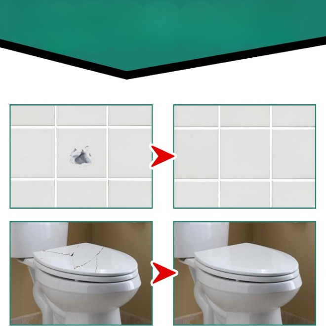 Fast-drying repair paste for tiles – cracks, chips & joints