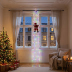 Kletternder Weihnachtsmann mit LED-Leiter, 2,4 m, IP67, mit Fernbedienung