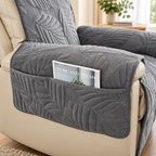 Sesselschoner Relaxsessel Blattmuster Mikrofaser