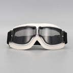 Vintage motorcycle goggles with adjustable elastic band