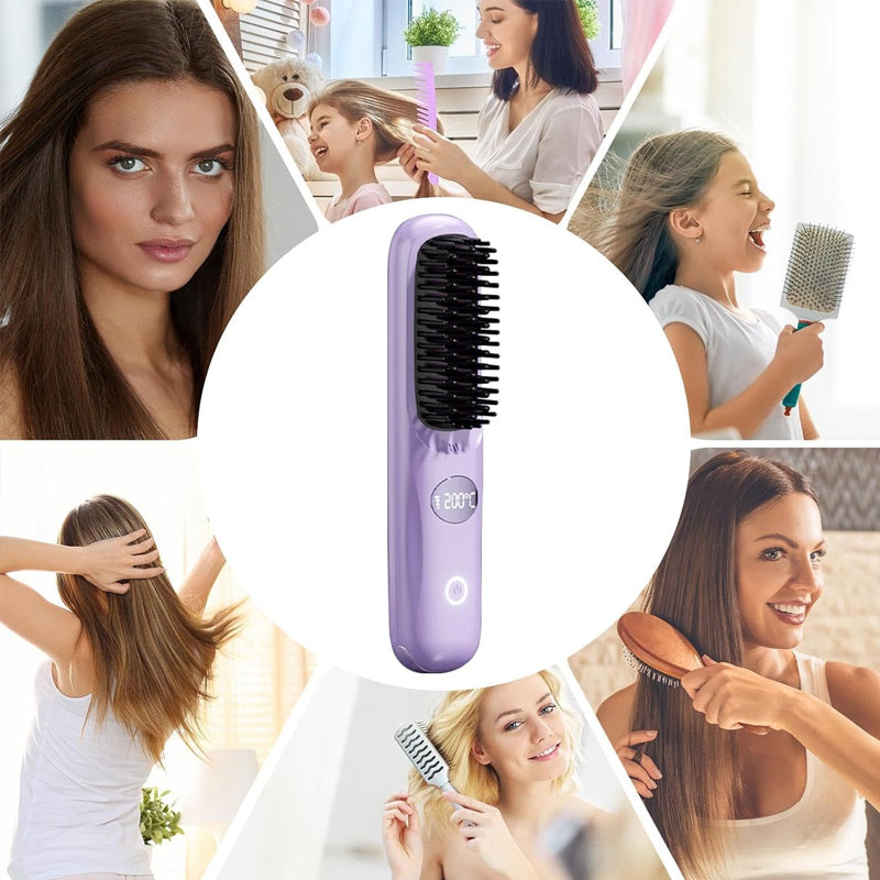 Cordless Hair Styling Brush with Ion Technology
