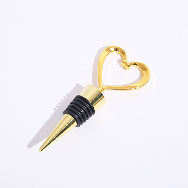 Heart-Shaped Wine Stopper with Rubber Seal