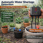 Solar watering system for 12 plants with digital timer