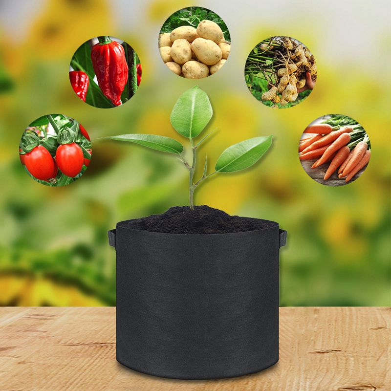 Pflanztaschen aus Filzstoff für Garten und Balkon