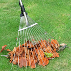 Teleskop-Gartenrechen mit verstellbarem Rechenkopf