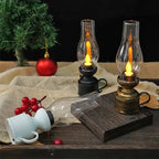 LED lantern with flame effect – battery operated
