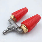 High-pressure double nozzle with turbo function
