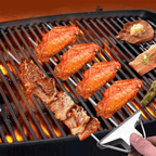 Grill Skewer Set with Scraper (Set of 3)