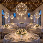 LED balloon lights 10-piece set - atmospheric decorations for gardens & parties, with no outlet needed