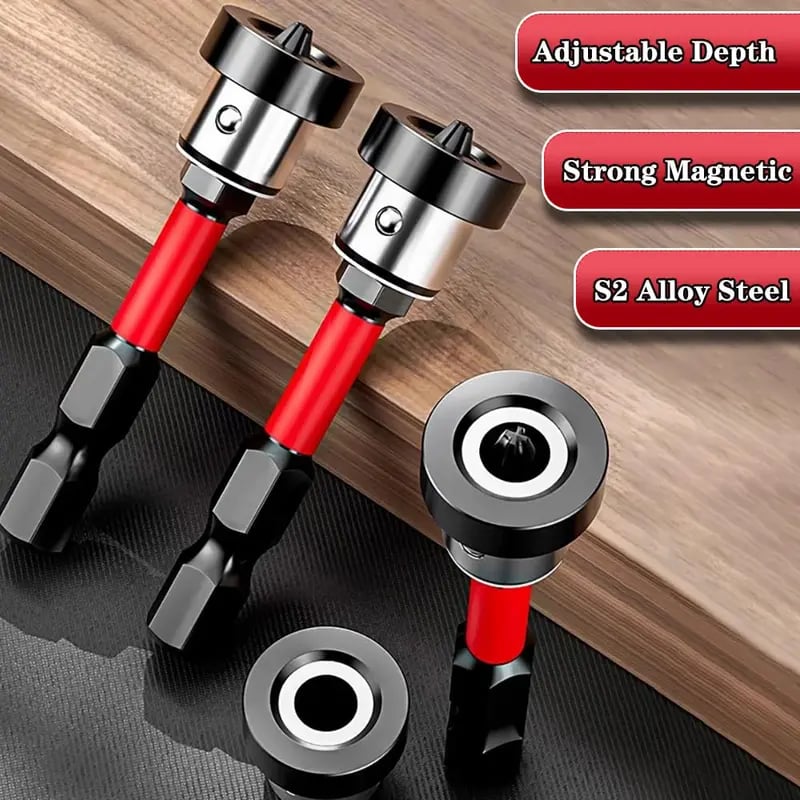 Magnetische Schrauberbits S2 Stahl mit Tiefenstopp