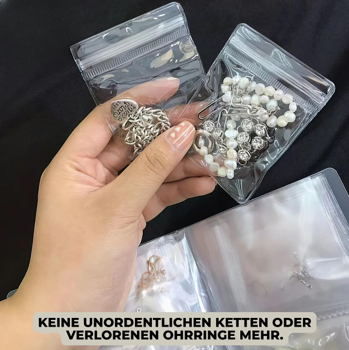 Jewelry Organizer Book with 30 Transparent Pockets