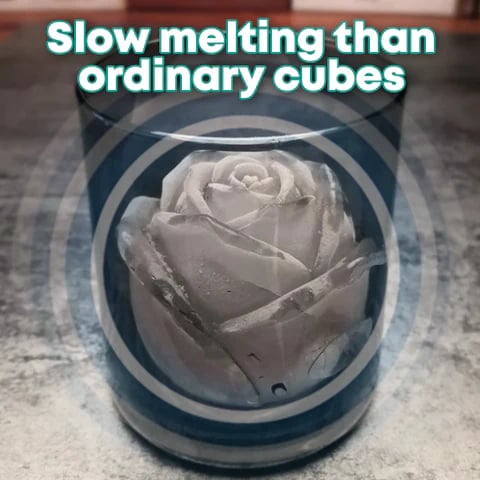 Eiswürfelform Rosen 3D Silikon 6 cm