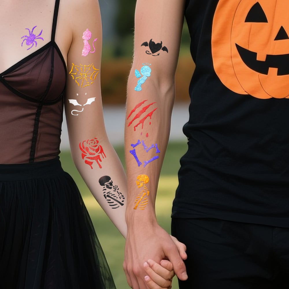 Temporäre Tattoo-Marker Set – 10 Farben mit Pinselspitze -   Mivoza Deutschland