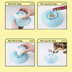 Bowl with floating ball for slow feeding