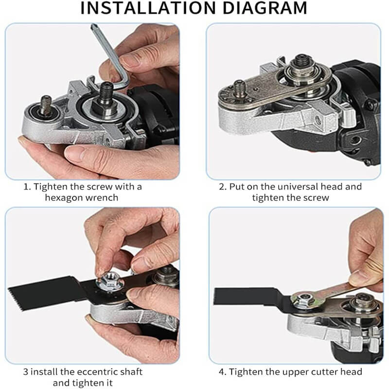 Multitool-Adapter M10/M14 für Winkelschleifer mit Sägeblatt