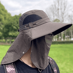 Sonnenhut mit abnehmbarem Nackenschutz und Gesichtsmaske