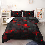 3D Grid Bedding Set with Gaming Design