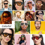 Aviator Oversized Sunglasses with UV400 Protection