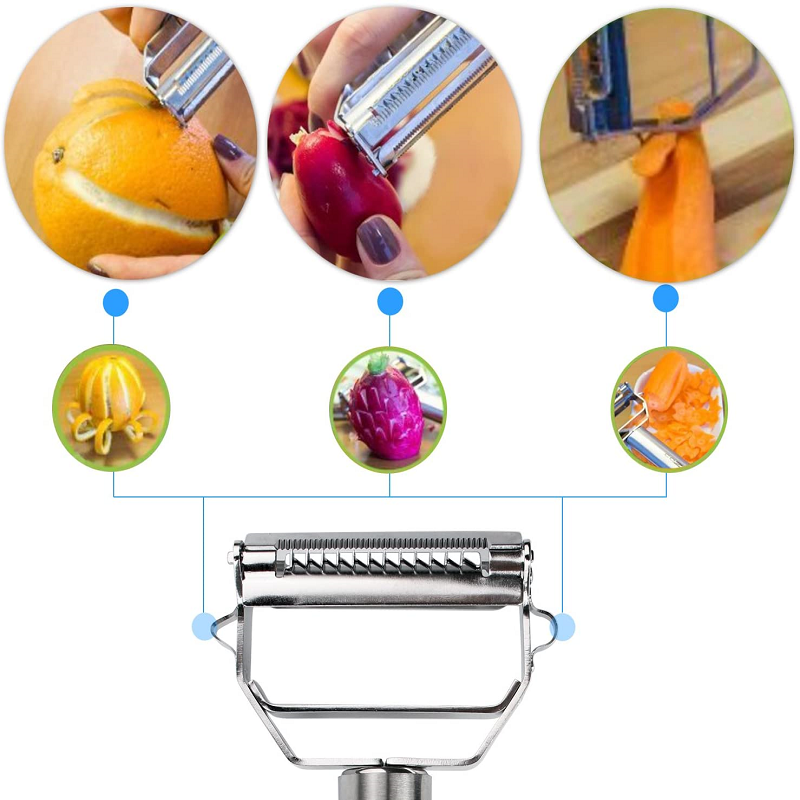 Gemüseschäler Edelstahl mit Julienne-Klinge