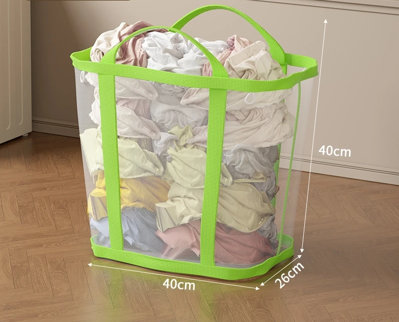 Wäschekorb faltbar mit Mesh-Design – Atmungsaktiv und tragbar