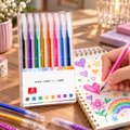 Glitter gel pen set with 1.0-mm ballpoint tip - 8 to 48 colors