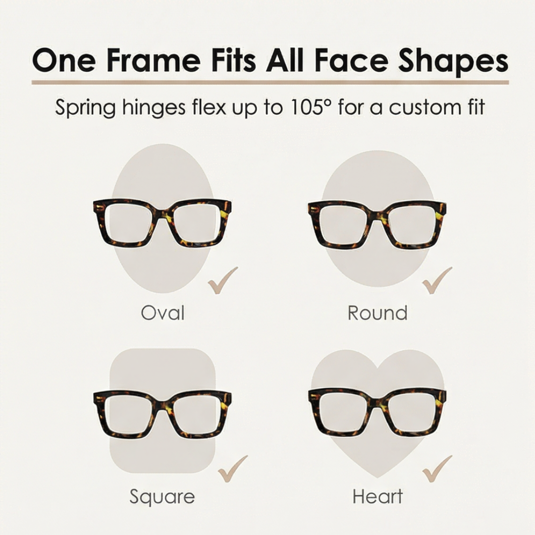 Oversized Reading Glasses with Blue Light Filter