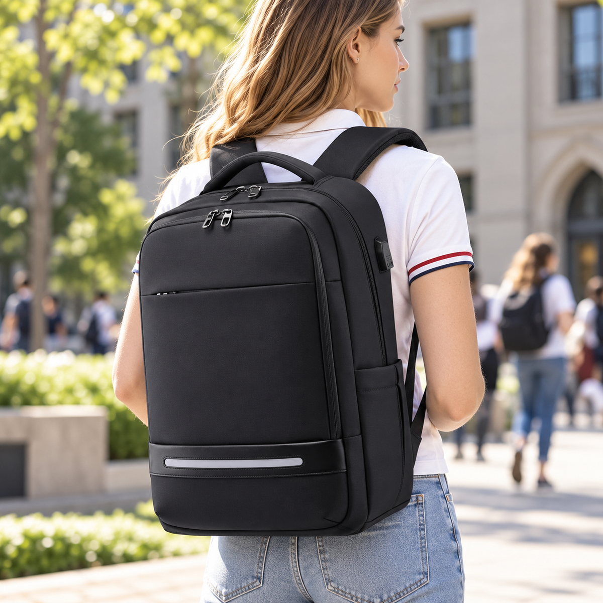 Reiserucksack erweiterbar mit Laptopfach