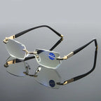 Progressive varifocal glasses with blue light filter
