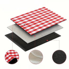 Picknickdecke wasserdicht mit Leder-Tragegurt
