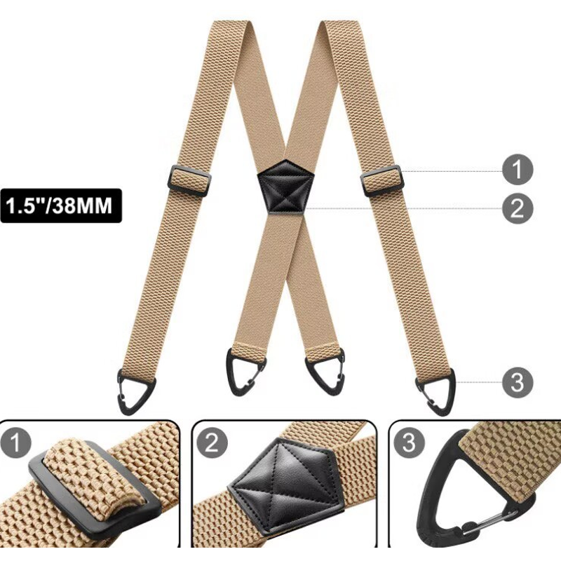 Men's adjustable suspenders with Y-back