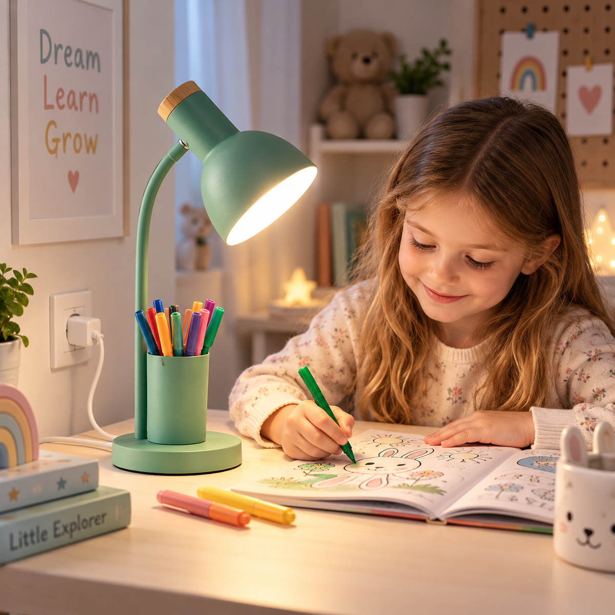 LED-Schreibtischlampe mit Stifthalter