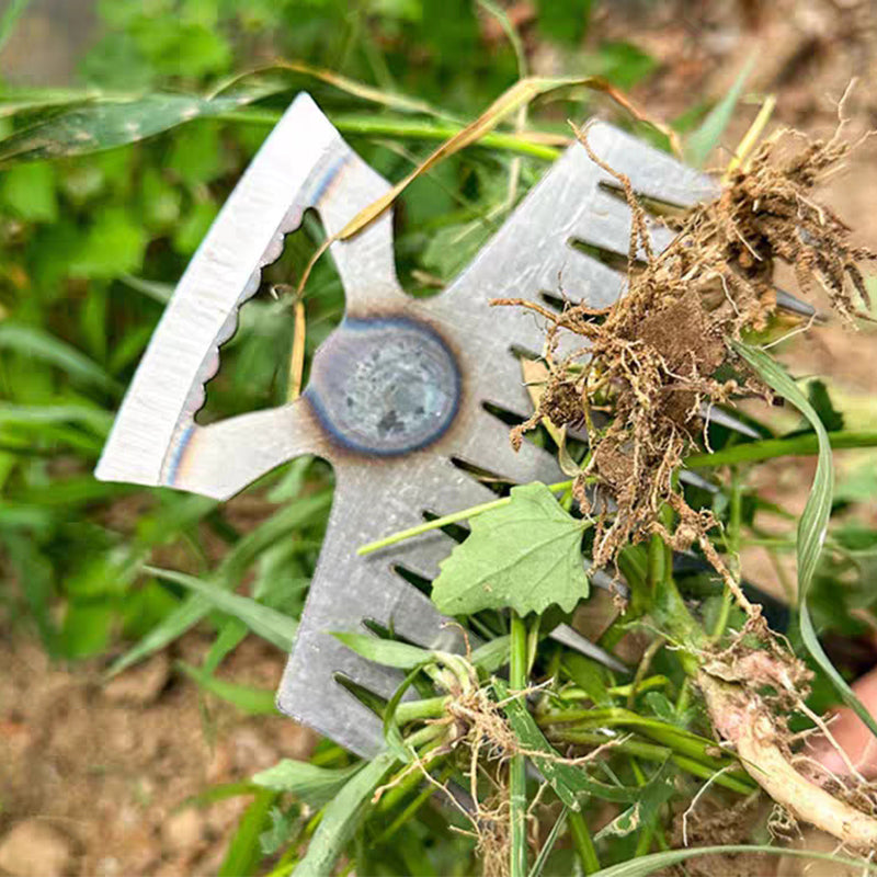 Stainless steel weed remover with ergonomic handle