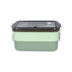 3-tier bread box with soup container and cutlery