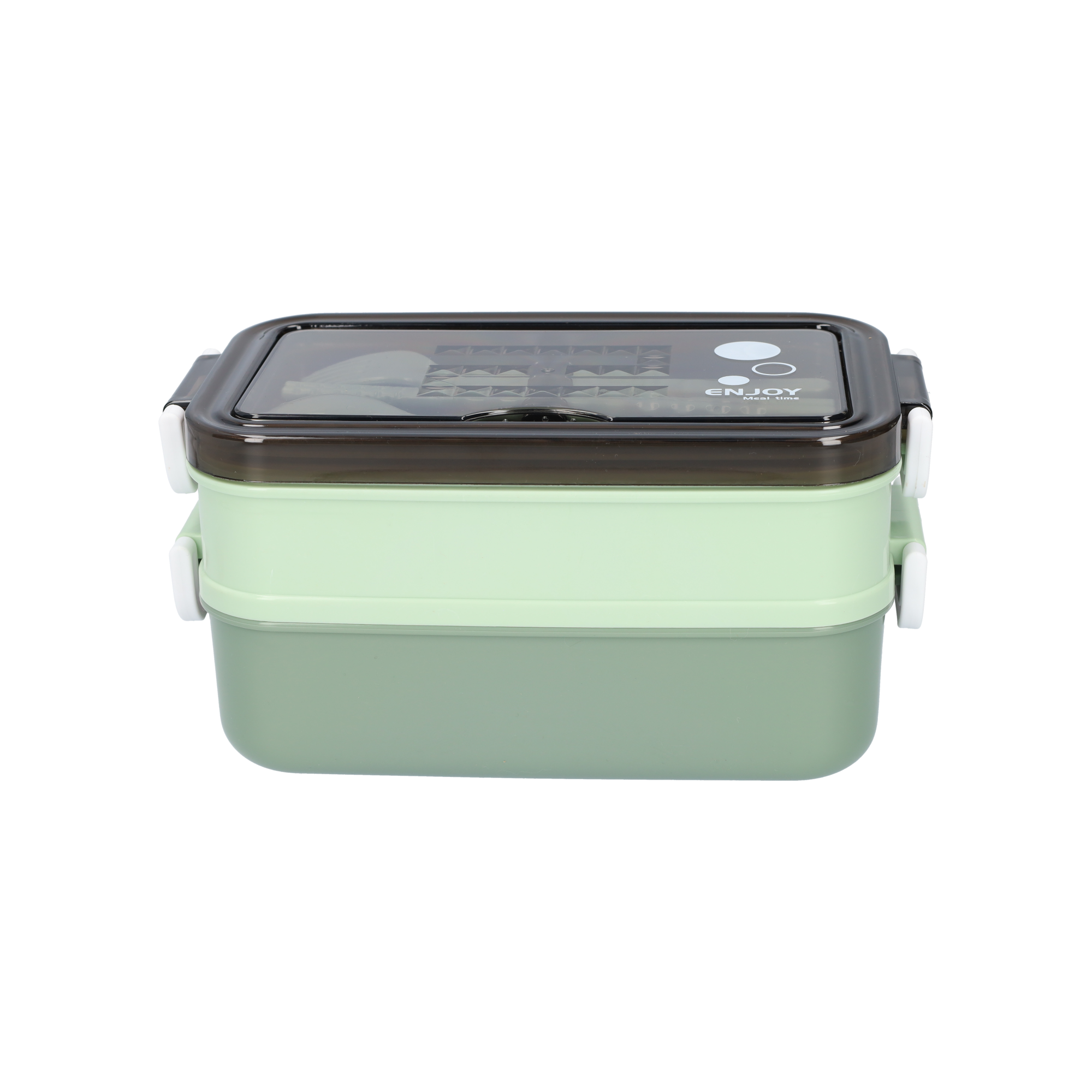 3-tier bread box with soup container and cutlery