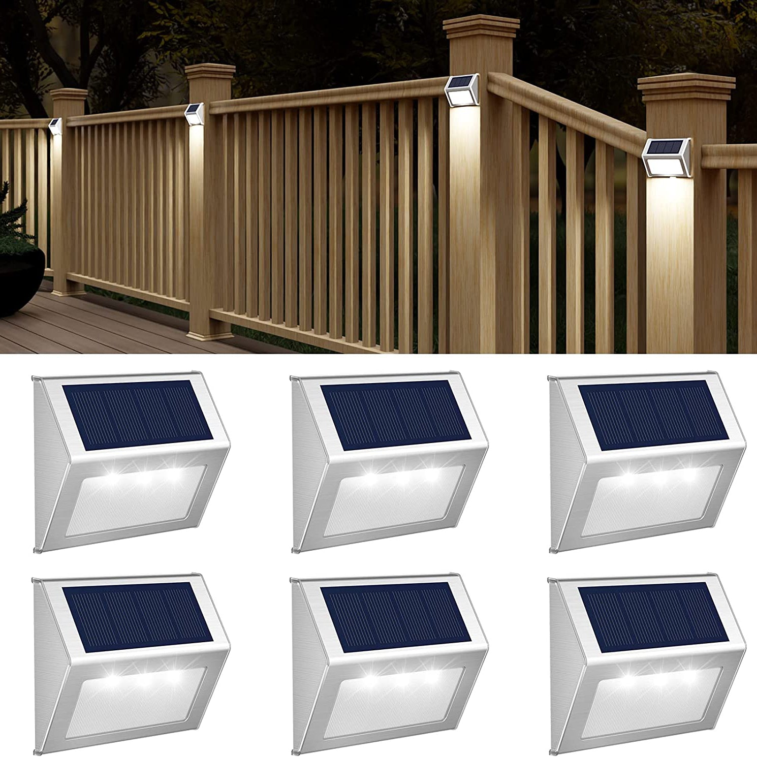 Solar-Wandleuchte EdelstahlWetterfest und automatisch