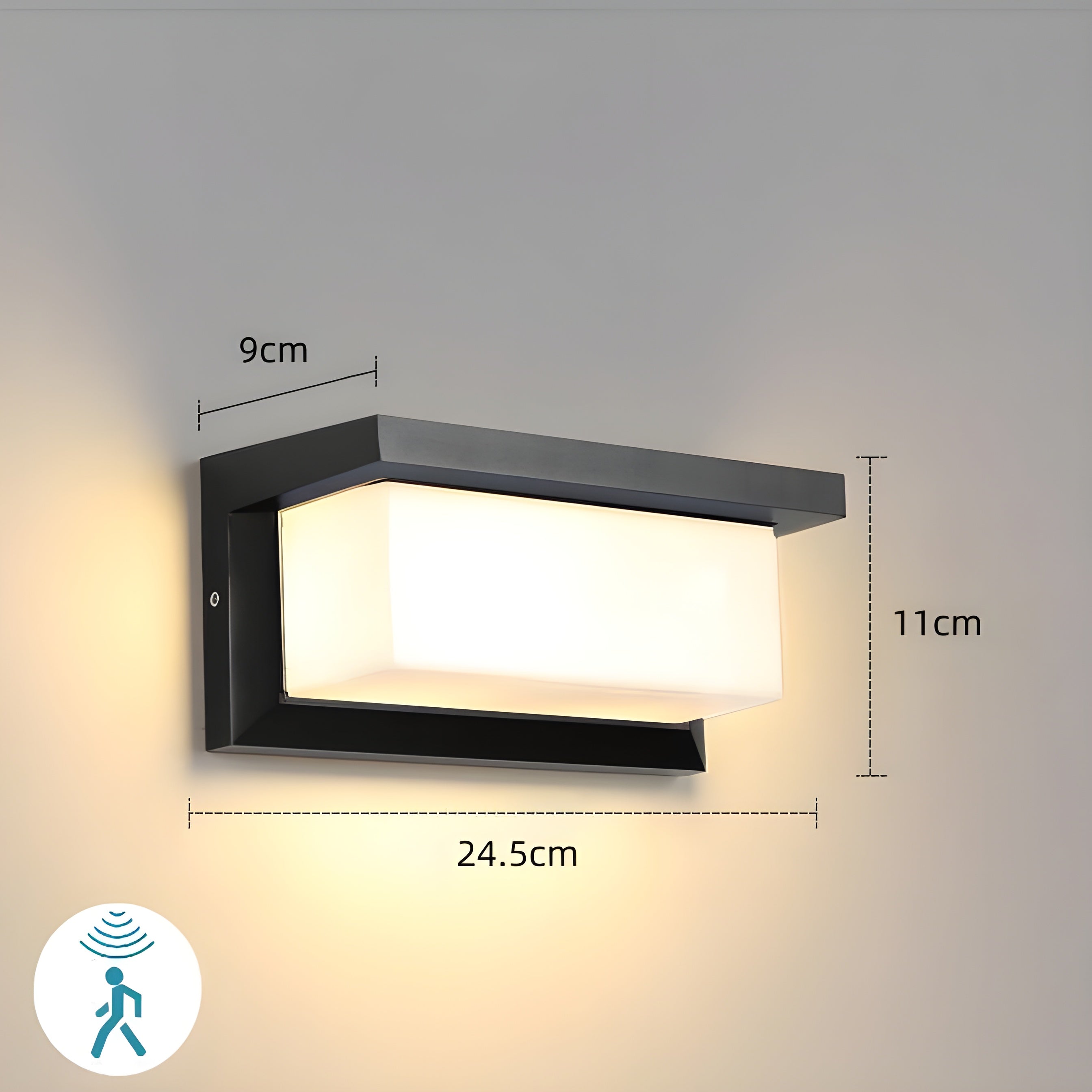 LED-Außenwandleuchte mit Bewegungsmelder IP65 wasserdicht