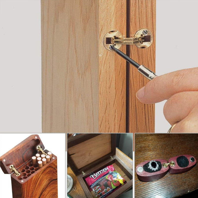 Verdeckte Scharniere Messing – Unsichtbare Zylinderscharniere - 4er-Set