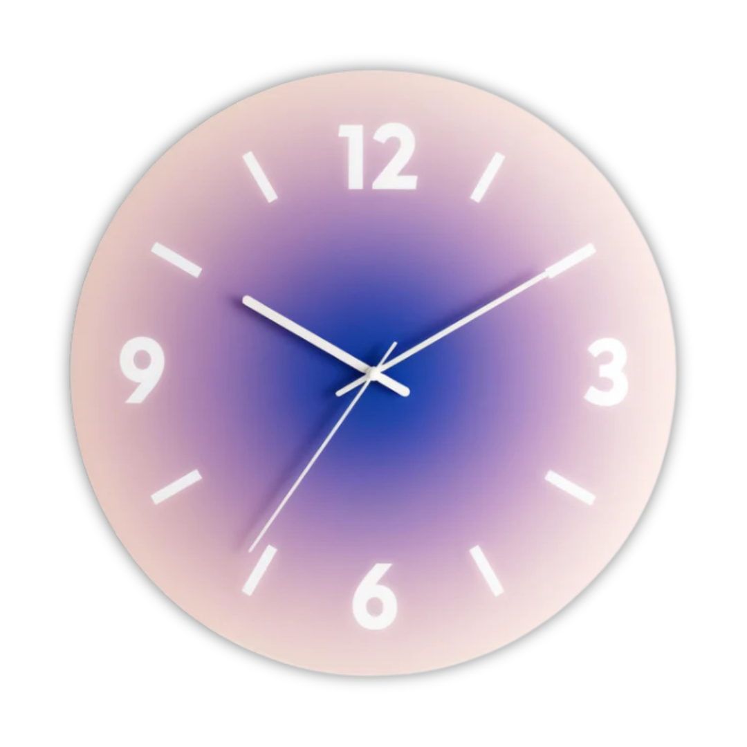 Glass Wall Clock with Modern Design – 30 cm Diameter