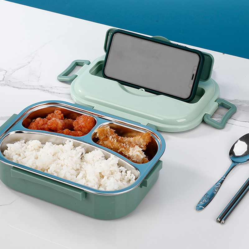 Lunchbox Edelstahl mit 3 oder 4 Fächern