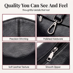 Soft Faux Leather Crossbody Bag – 3 Compartments