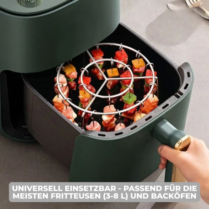 Heißluftfritteusen-Grillaufsatz mit Spießen -   Mivoza Deutschland