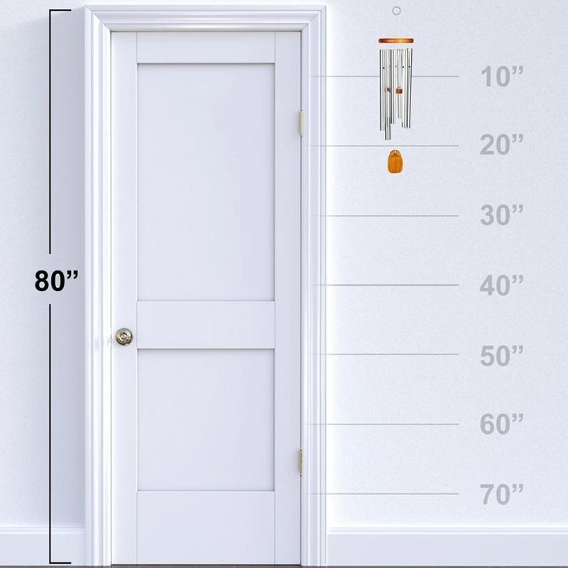 Windspiel Aluminium 6 Rohre 65 cm – Melodie Amazing Grace