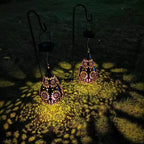 Solar-Gartenlaterne Tropfenform mit Schmetterling-Wandhaken