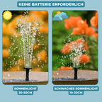Solar fountain with 4 nozzles for birdbath and pond